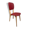 Chaise skaï rouge années 60