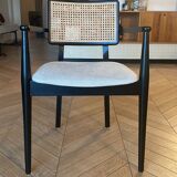 Dining chair in canage and fabric