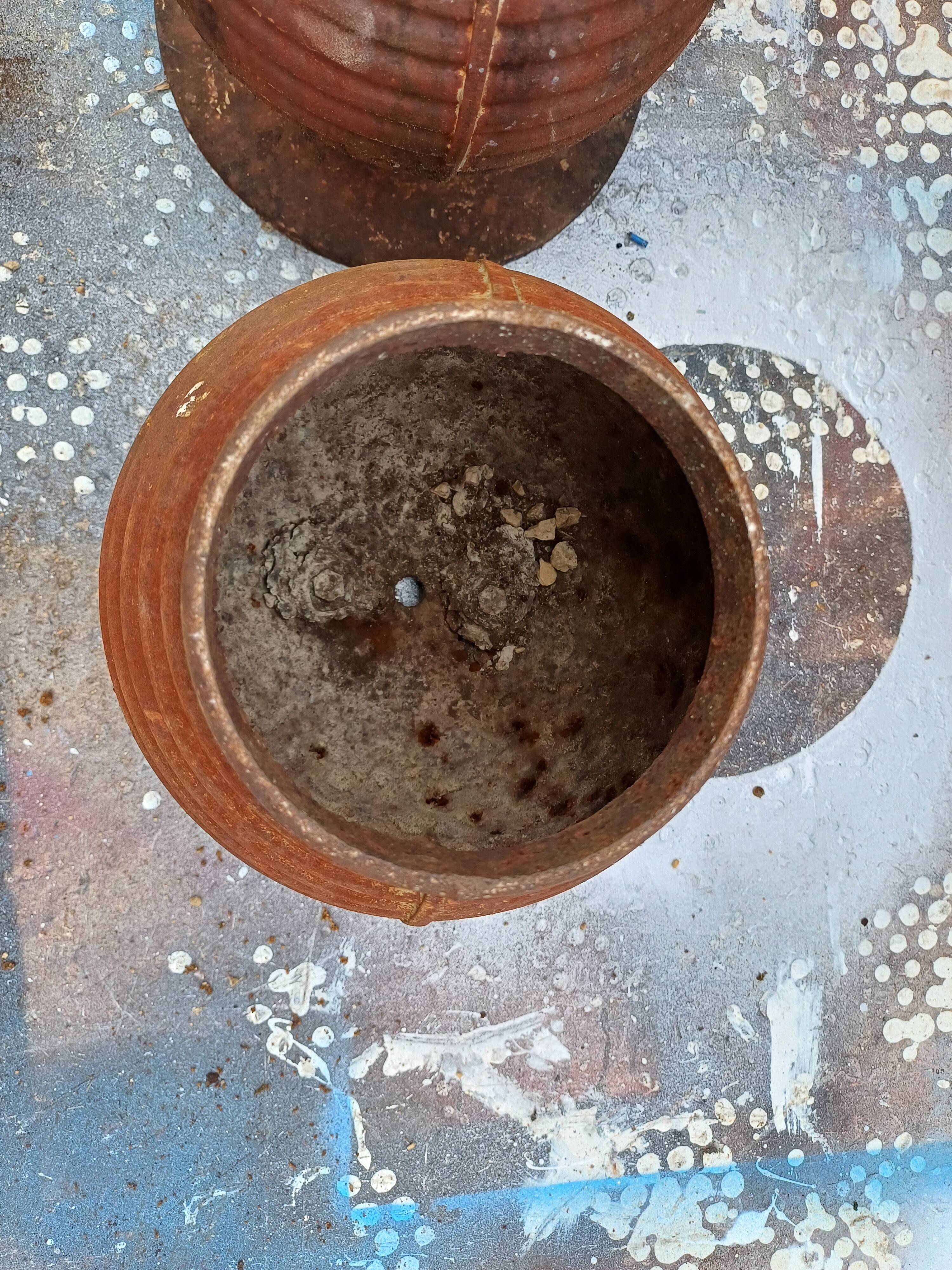 Pair of Cast Iron Vases 1900 from Charleville-Mézières
