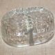 Pair of molded crystal salt and pepper shakers