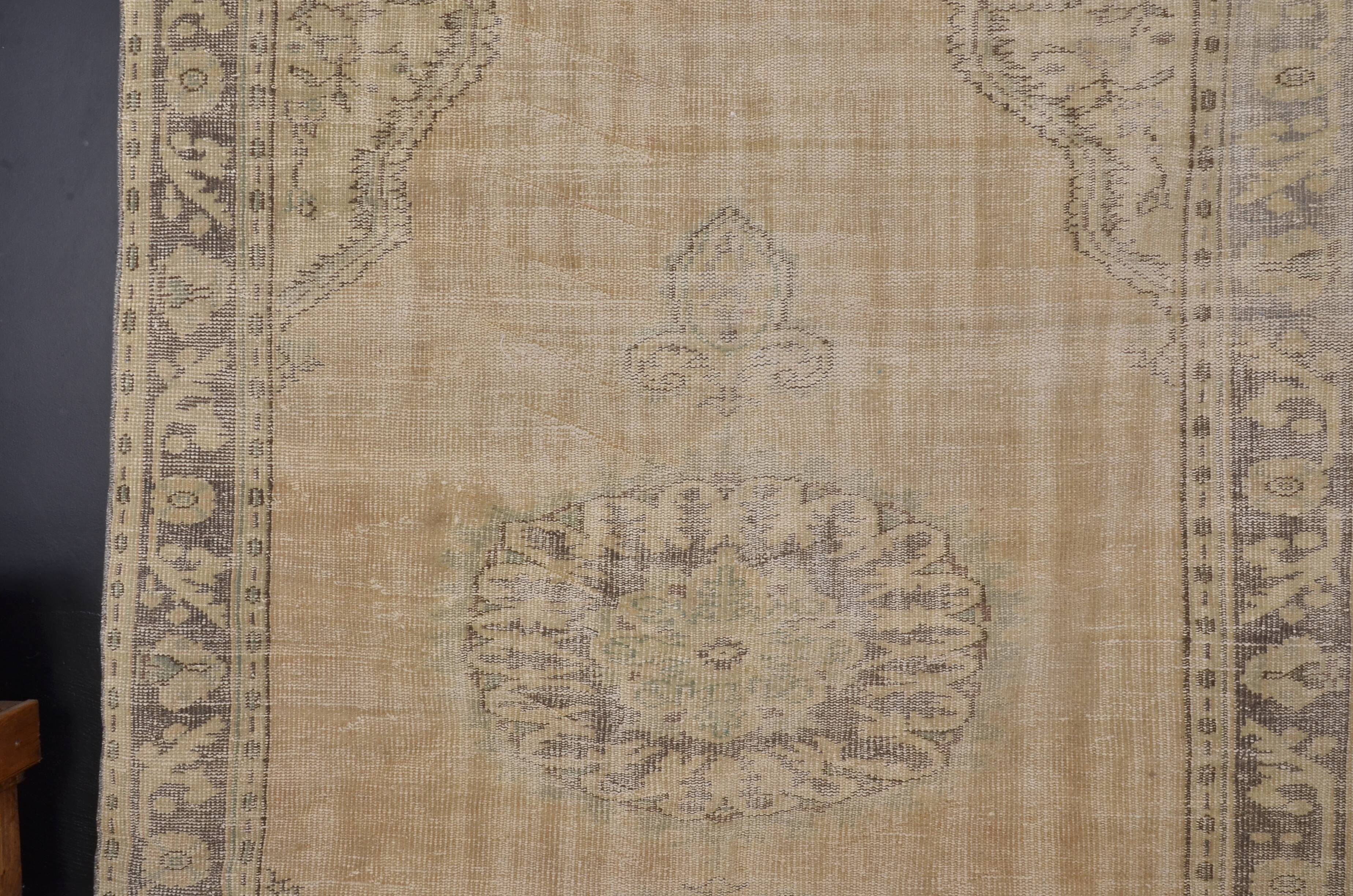 Beige Vintage Turkish Floral Rug sku 1261