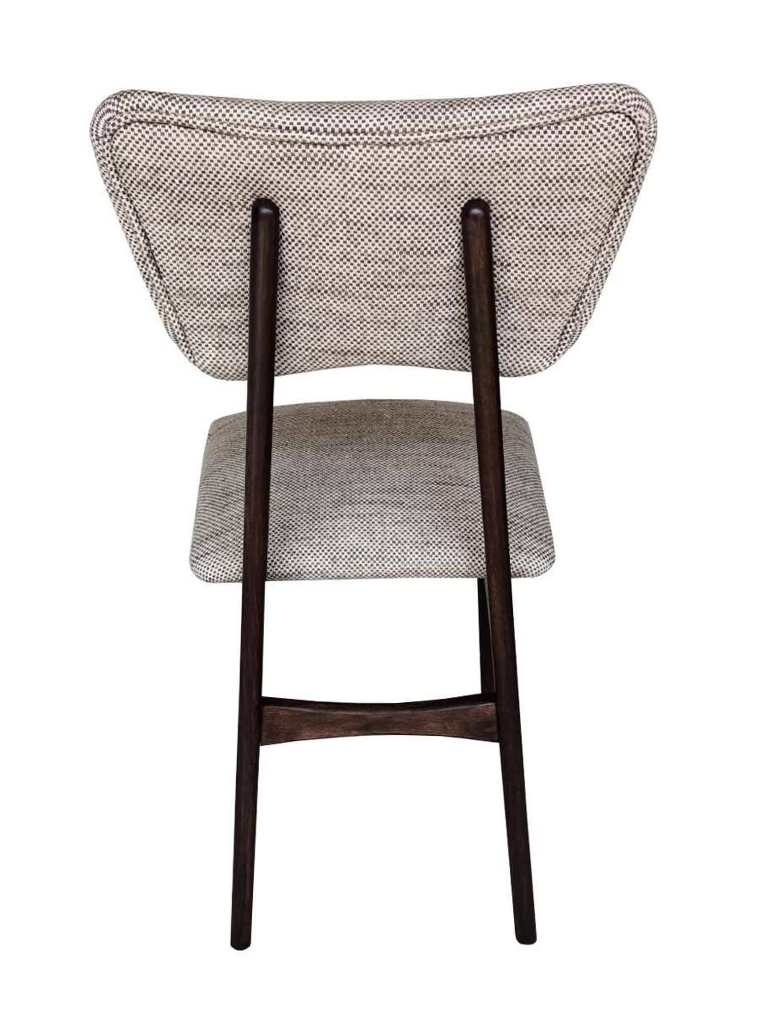 Butterfly Mid-Century dining chair in Peony cotton, Poland, 1960s