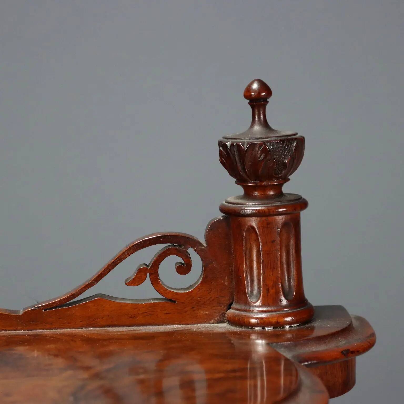 Antique Louis-Philippe walnut shelf, Italy, 19th century