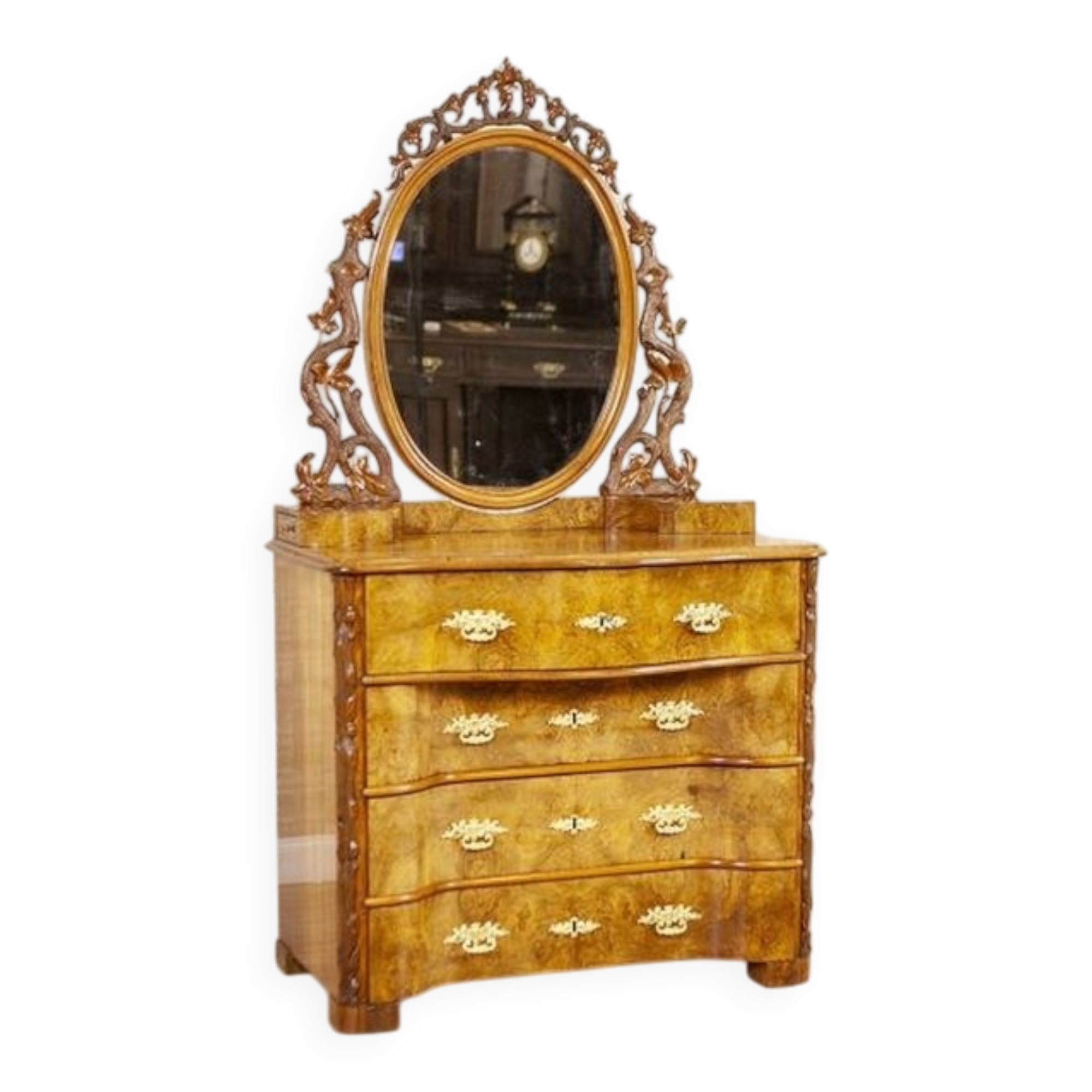 Antique Louis Philippe Vanity Table in Walnut, 1890s