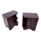Pair of Art Deco bedside tables, Poland, 1950s.
