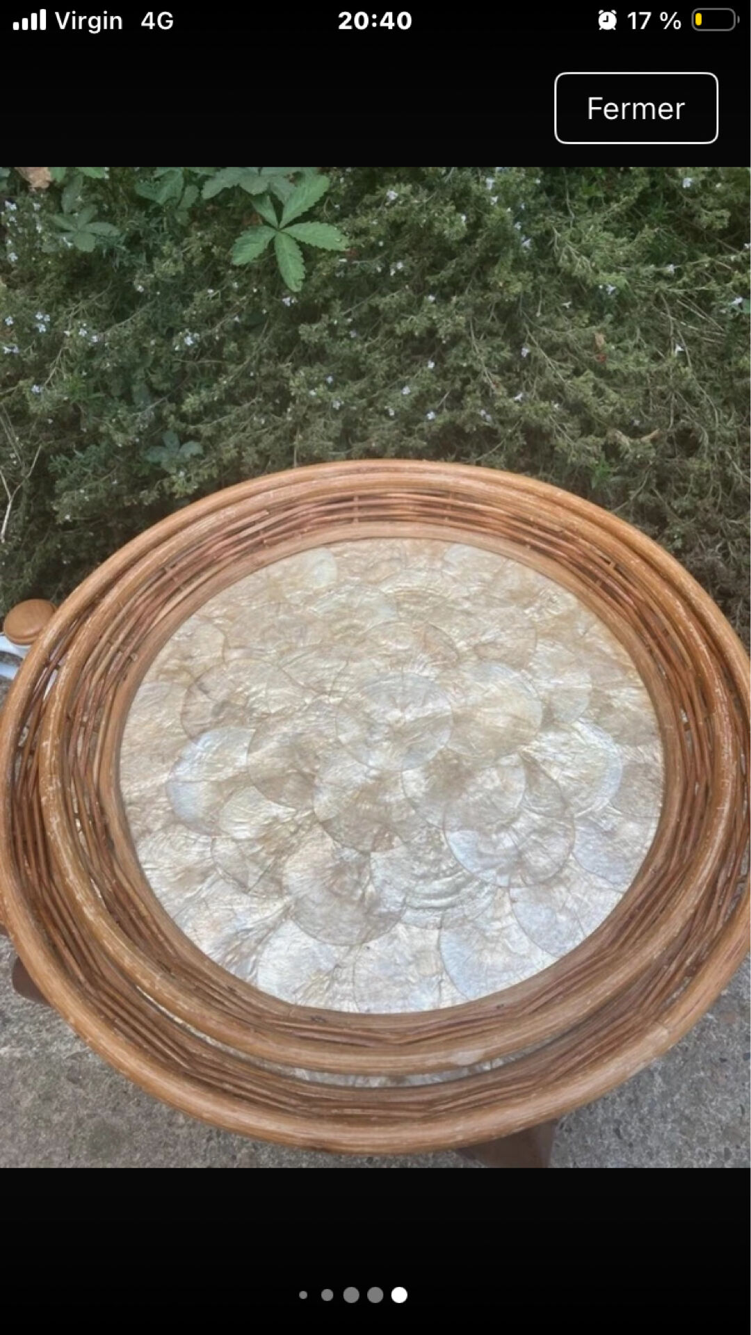 Mother-of-pearl plate