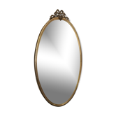 Oval and gold mirror  - 66x37cm