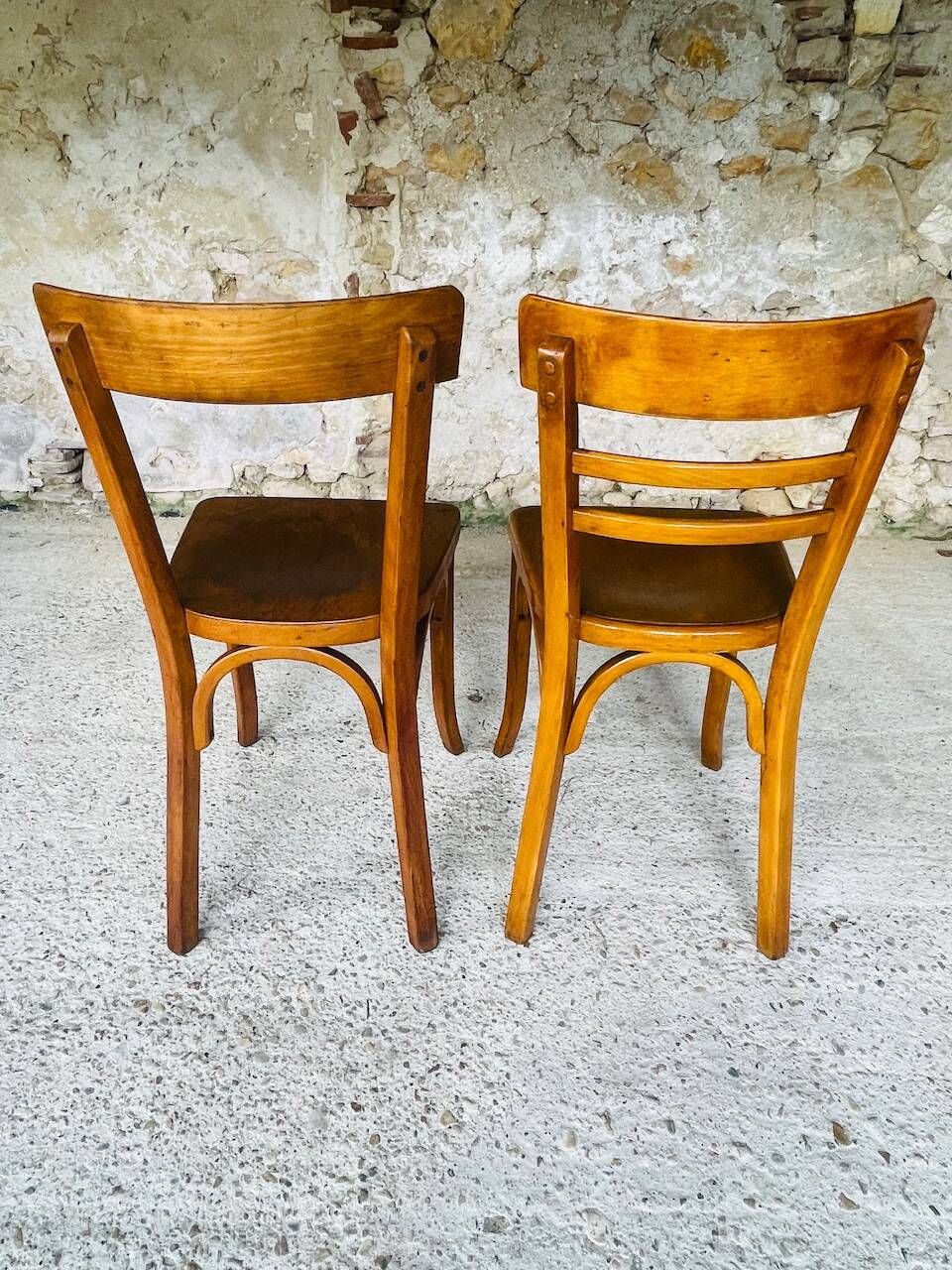 Pair of Baumann bistro chairs, circa 1950's