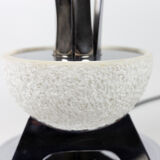 Chromium and alabaster metal reed lamp, 1980s