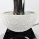 Chromium and alabaster metal reed lamp, 1980s