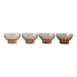 Set of 4 small versatile cups - Ideal for ice cream, liqueur and desserts - old pink