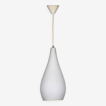 Frosted opaline drop pendant 1960