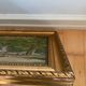 Vintage signed cottage landscape oil painting