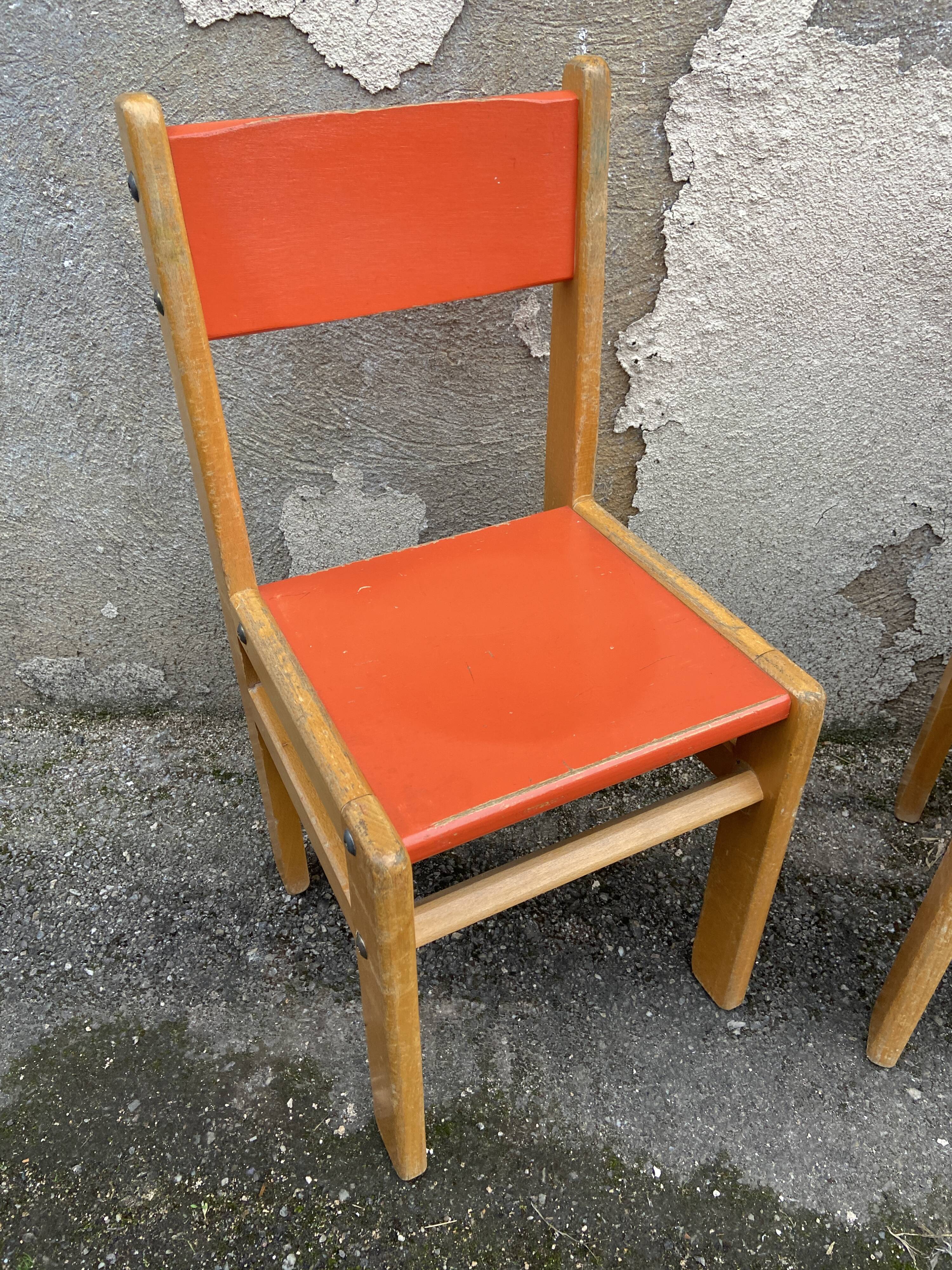 Children's chair school 70s