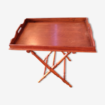 Table bois et bambou pliable