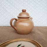 Vintage CNP France village stoneware chocolate tea coffee set
