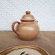 Vintage CNP France village stoneware chocolate tea coffee set