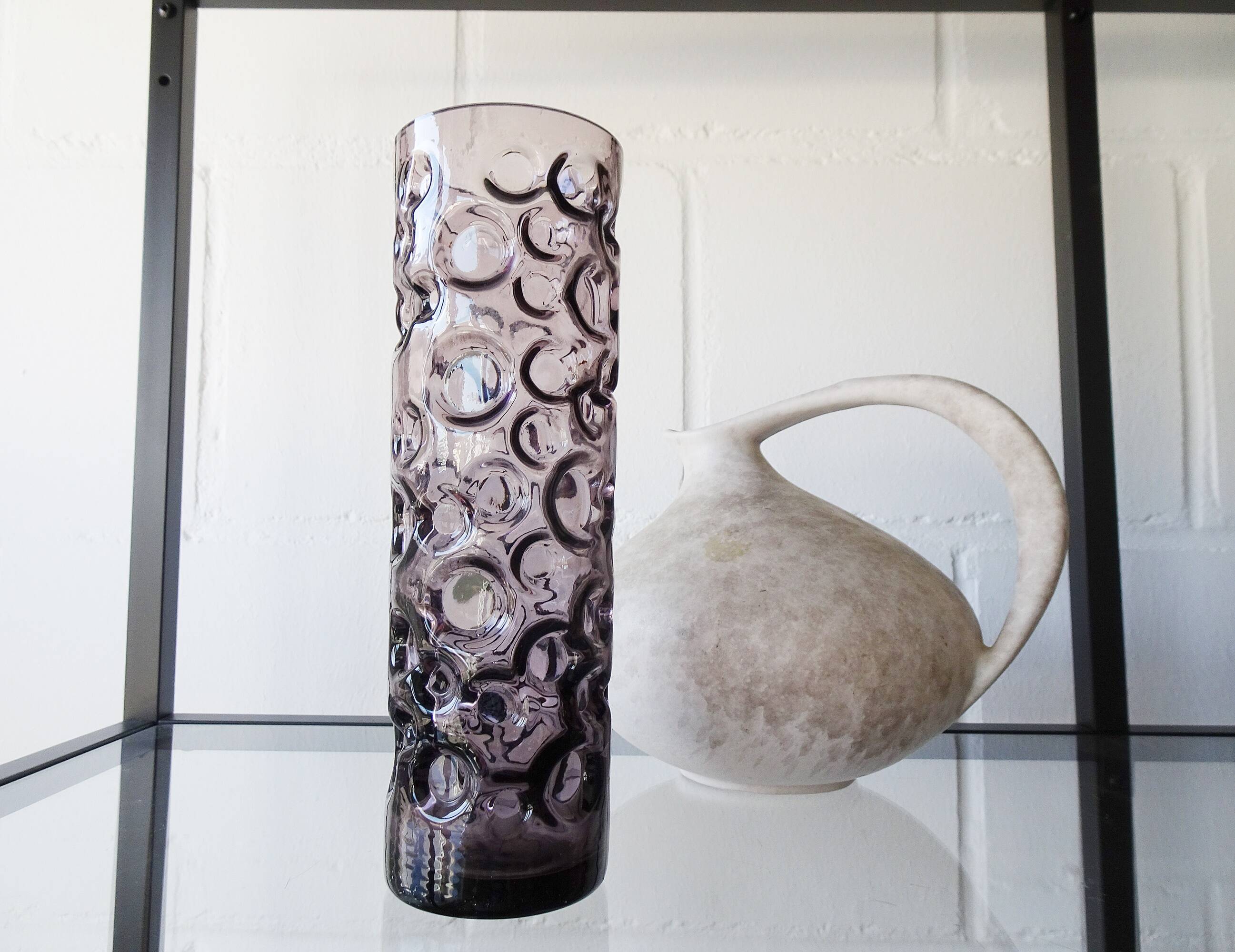 Purple glass vase by Hirschberg