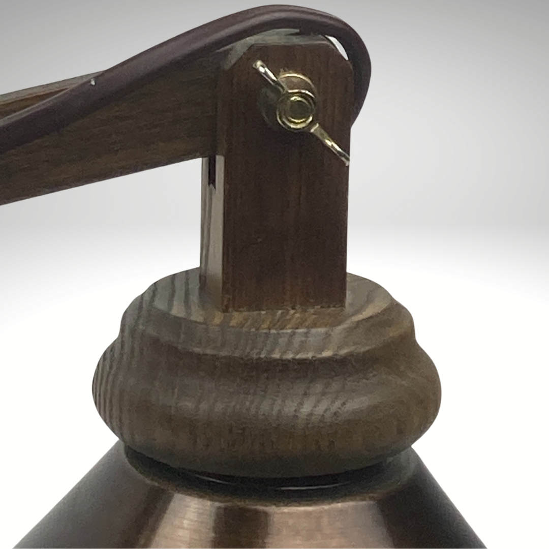 Midcentury wood and brass scissor wall lamp, Dutch 1960s