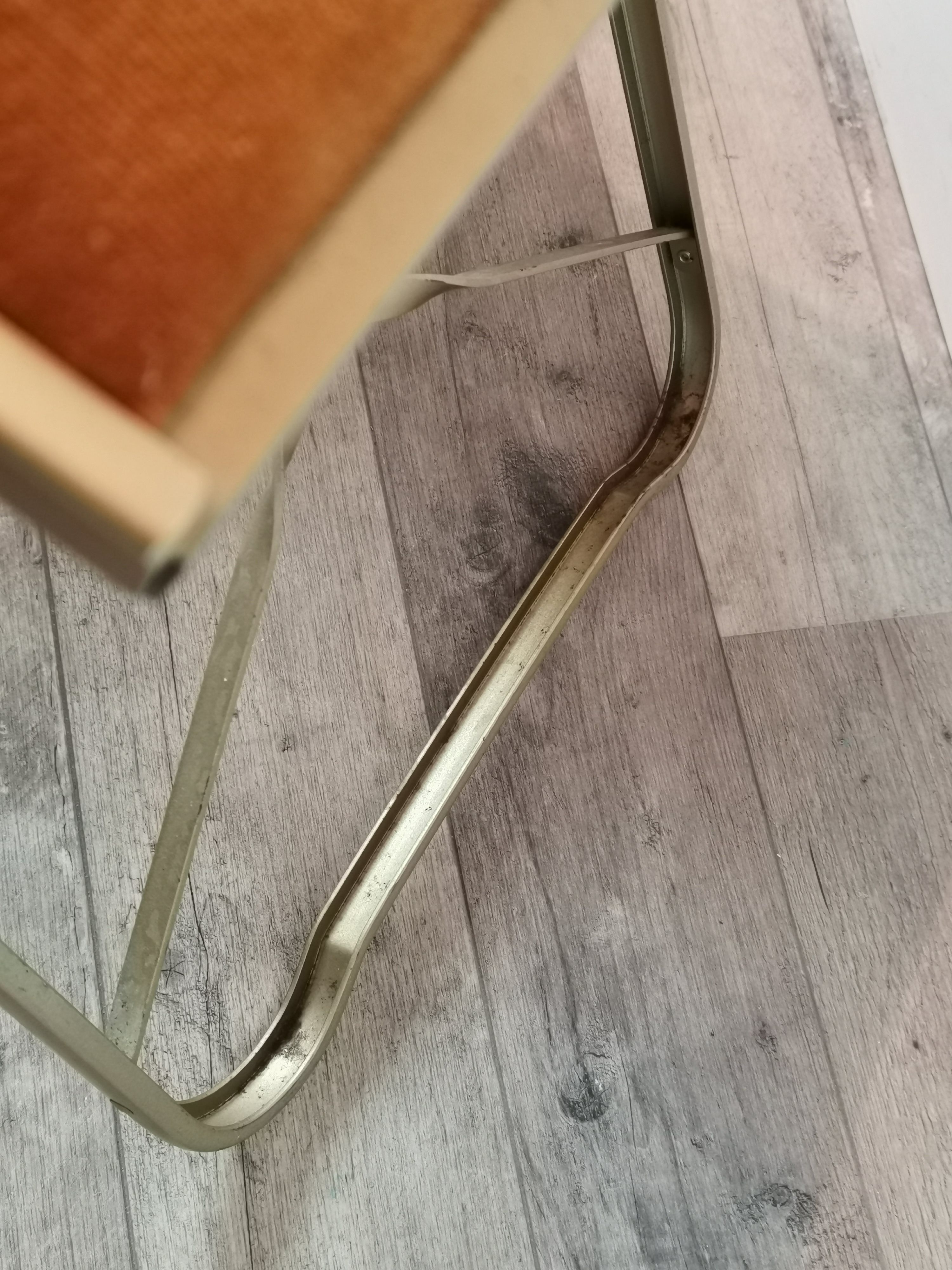 Two gold velvet folding chairs