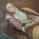 Antique painting on copper, Flemish school, 17th century, representing a saint