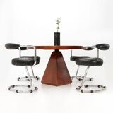 Black ceramic vase from mid-century Italian, 1960s.