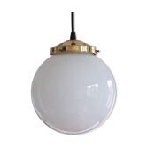 Suspension globe ball lampshade in opaline glass white chandelier vintage luminaire decoration kitchen