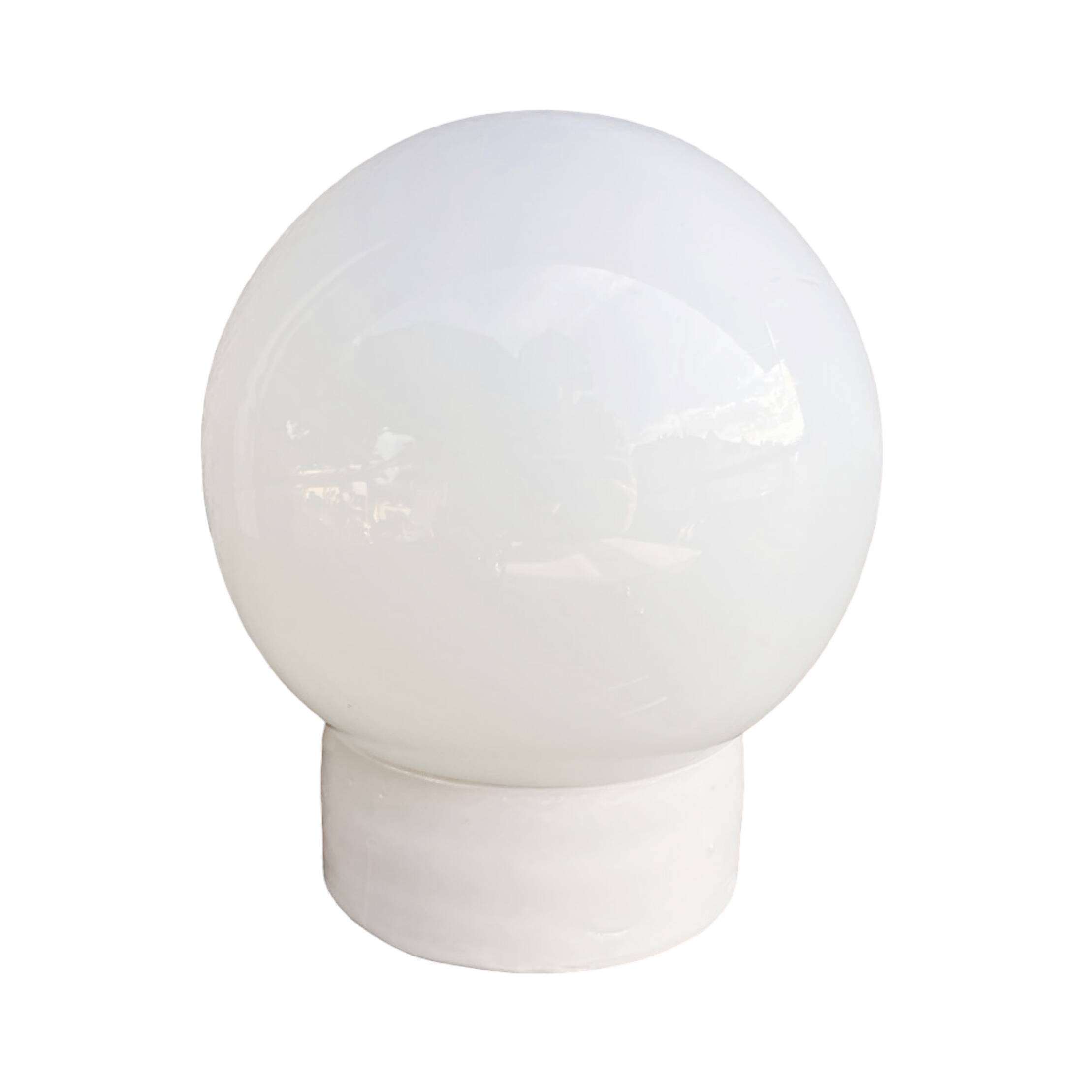 Industrial wall lamp, white, glass, FOTON, Poland, 1960s.