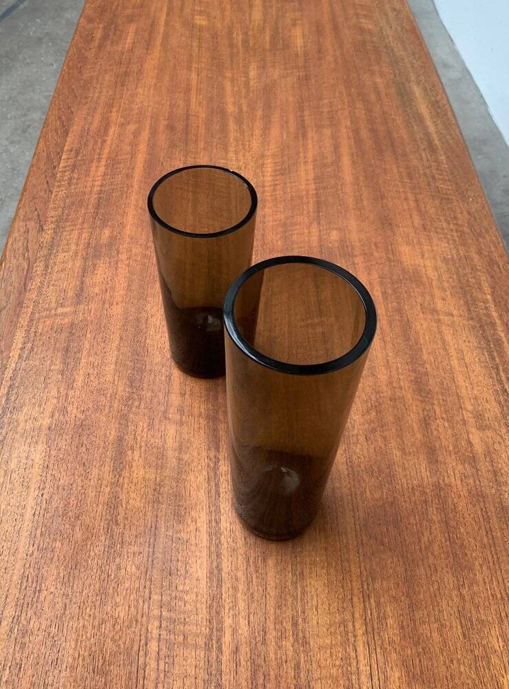 Vintage German Glass Vases Fortuna Line by Rosenthal, Set of 2