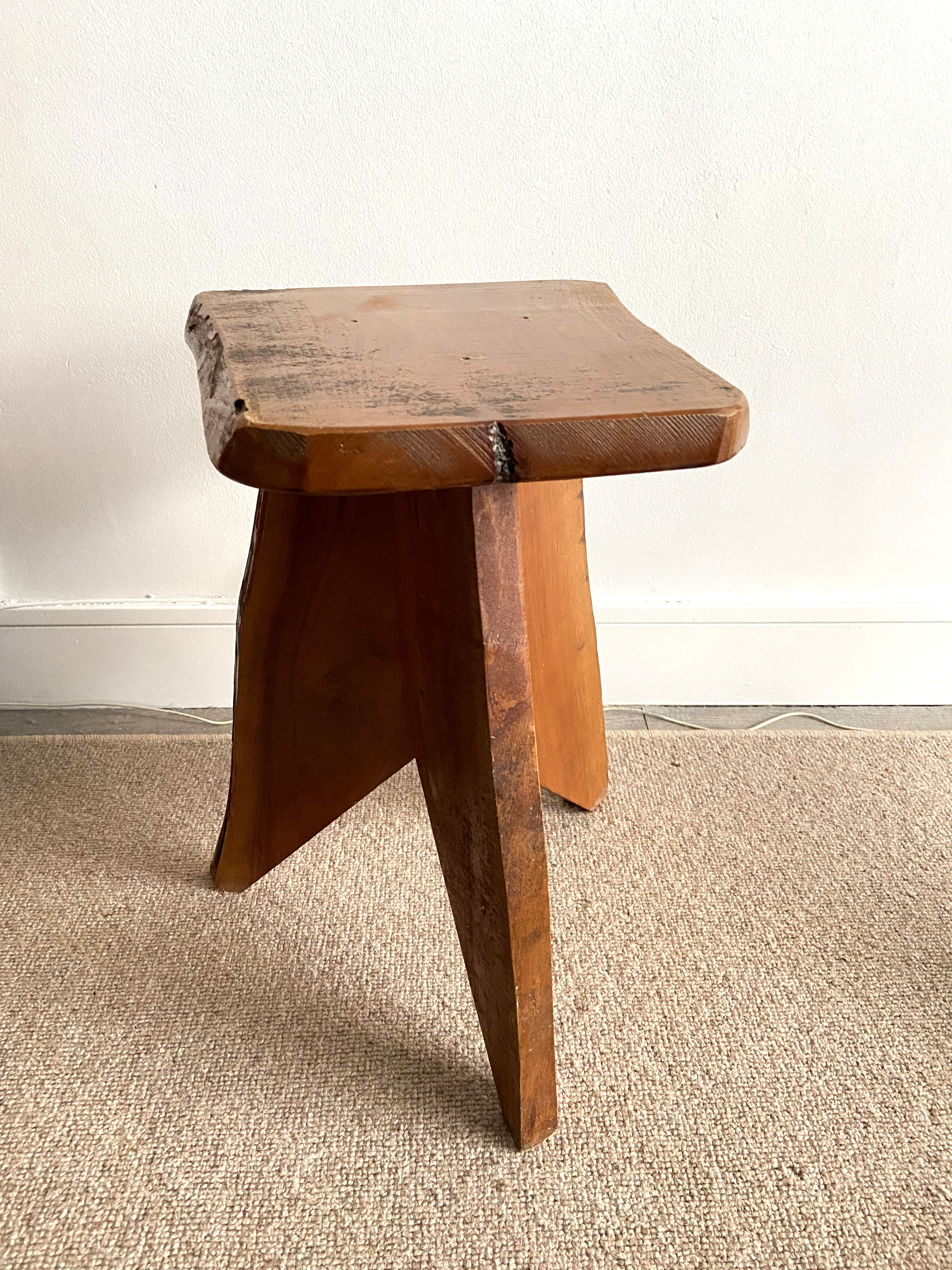Brutalist tripod stool