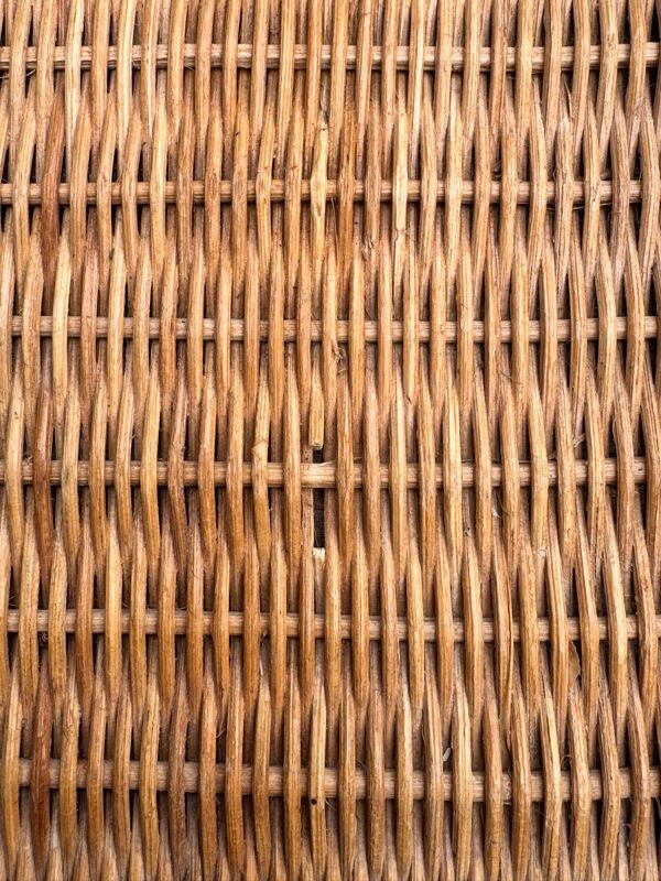 Sellette vintage porte plantes en osier
