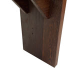 Minimalist vintage sofa design in wengé wood small solid bench