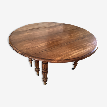 Old walnut round table