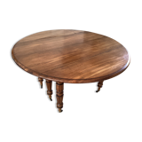 Old walnut round table