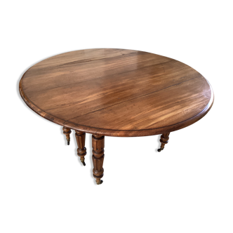 Old walnut round table