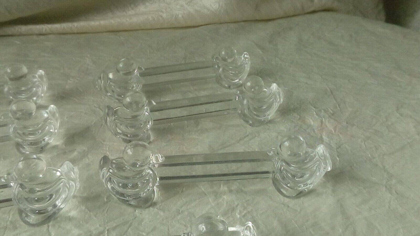 Suite of 7 yer glass knife holders deposited little duck