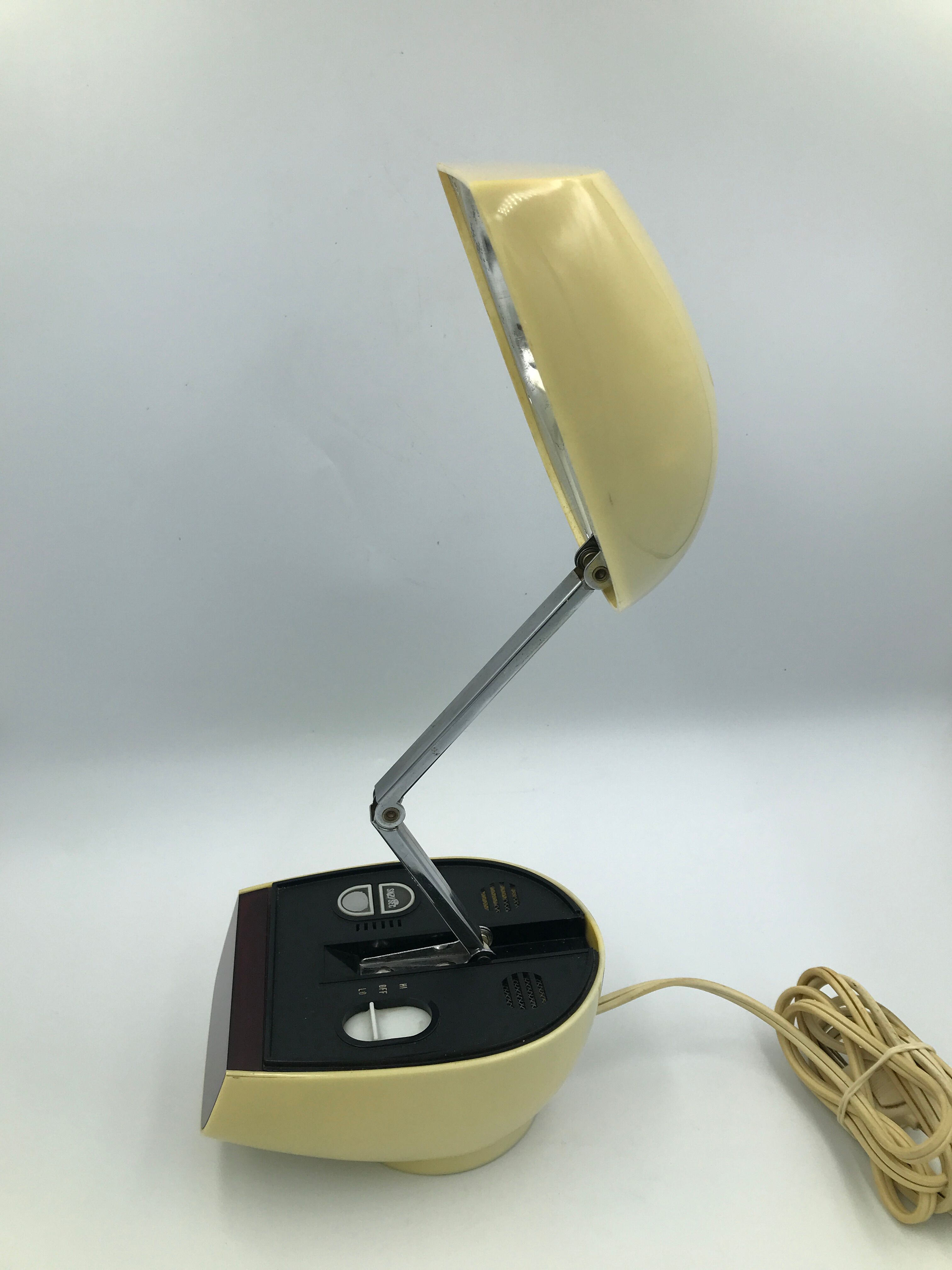 Vintage space age style alarm lamp with articulated arm 60s