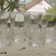 Set of 6 crystal wine glasses from daum, sorcy model.