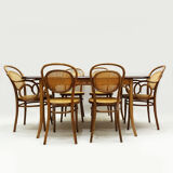 Table et 6 chairs Michael Thonet designed No.11