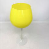 Yellow vase in Empoli opaline