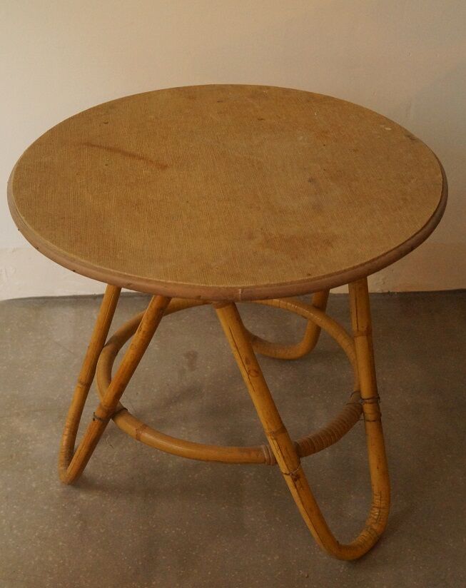 Coffee table rattan 1960