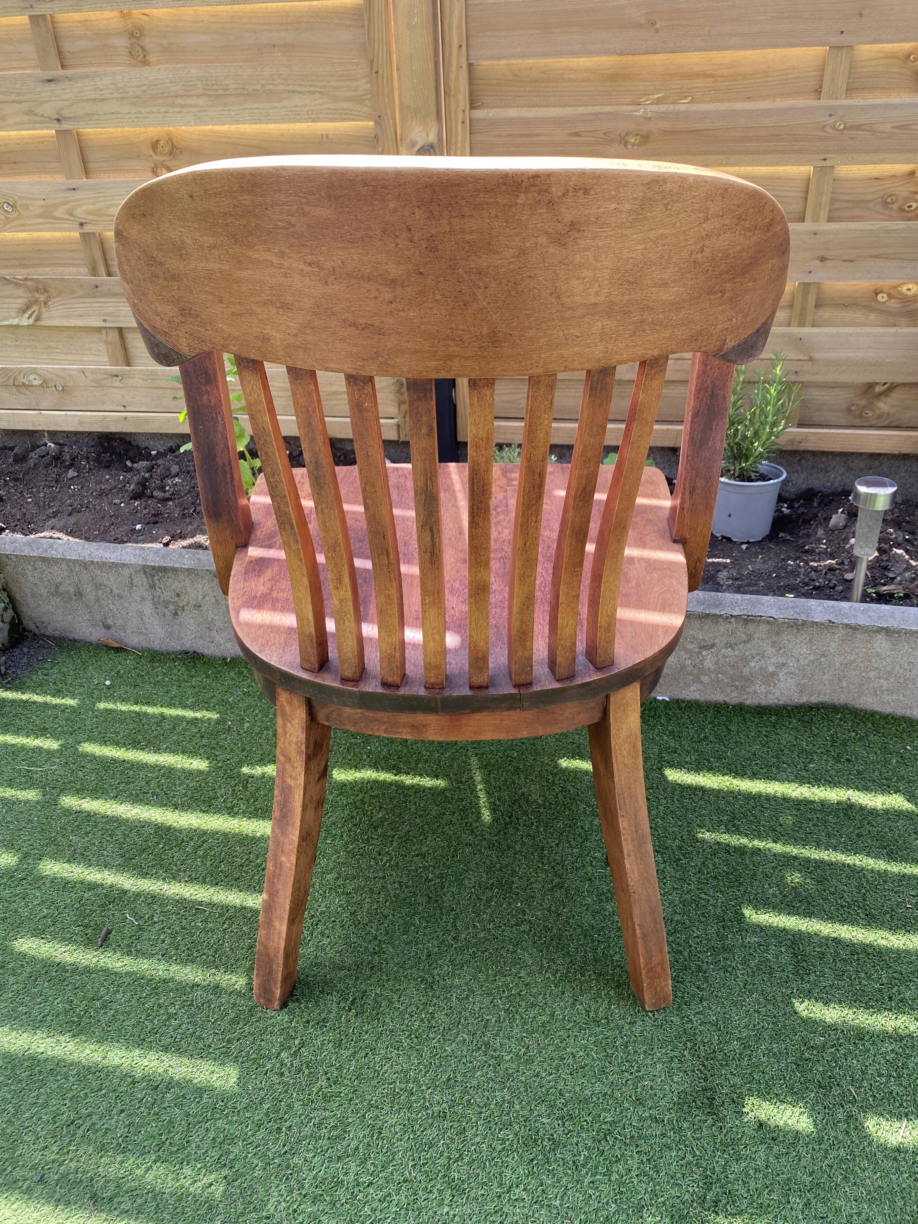 Exotic wood armchair