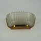 Single Art deco Seguso sconce in brass and glass. Italy 1940s
