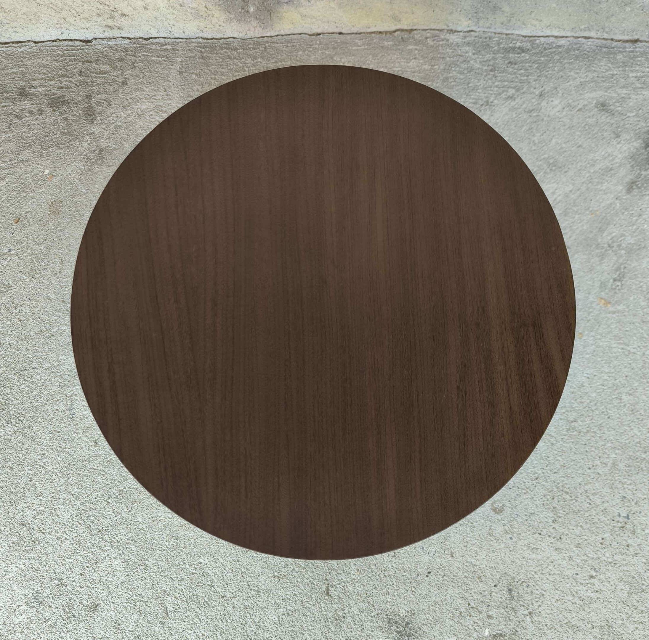 Vintage fabric and teak side table.