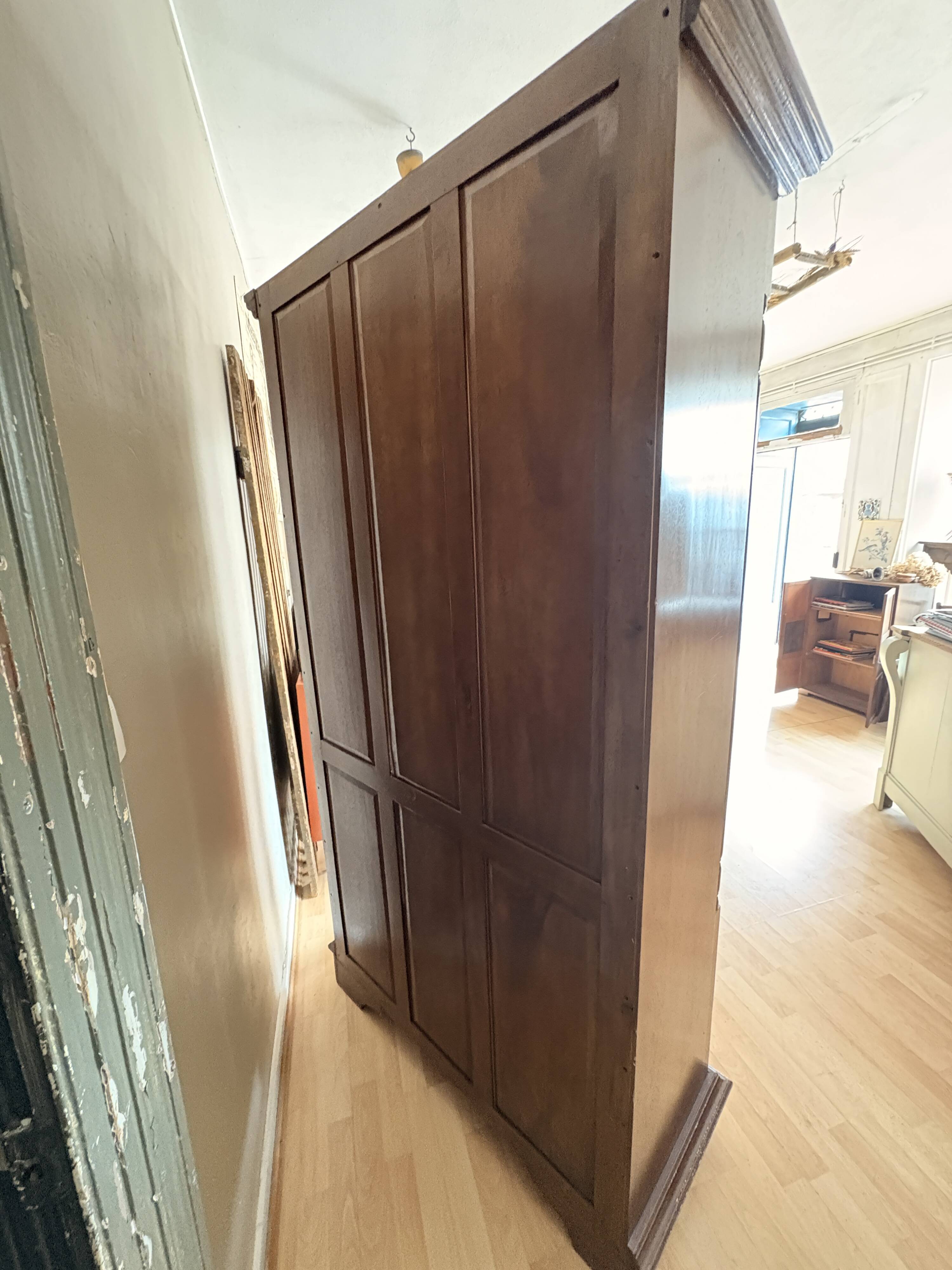 Wooden bookshelf with drawer