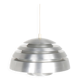 Vintage pendant light with brushed aluminum slats, 1970s
