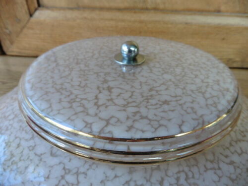 Coupe de suspension en Clichy rose et blanc 1950