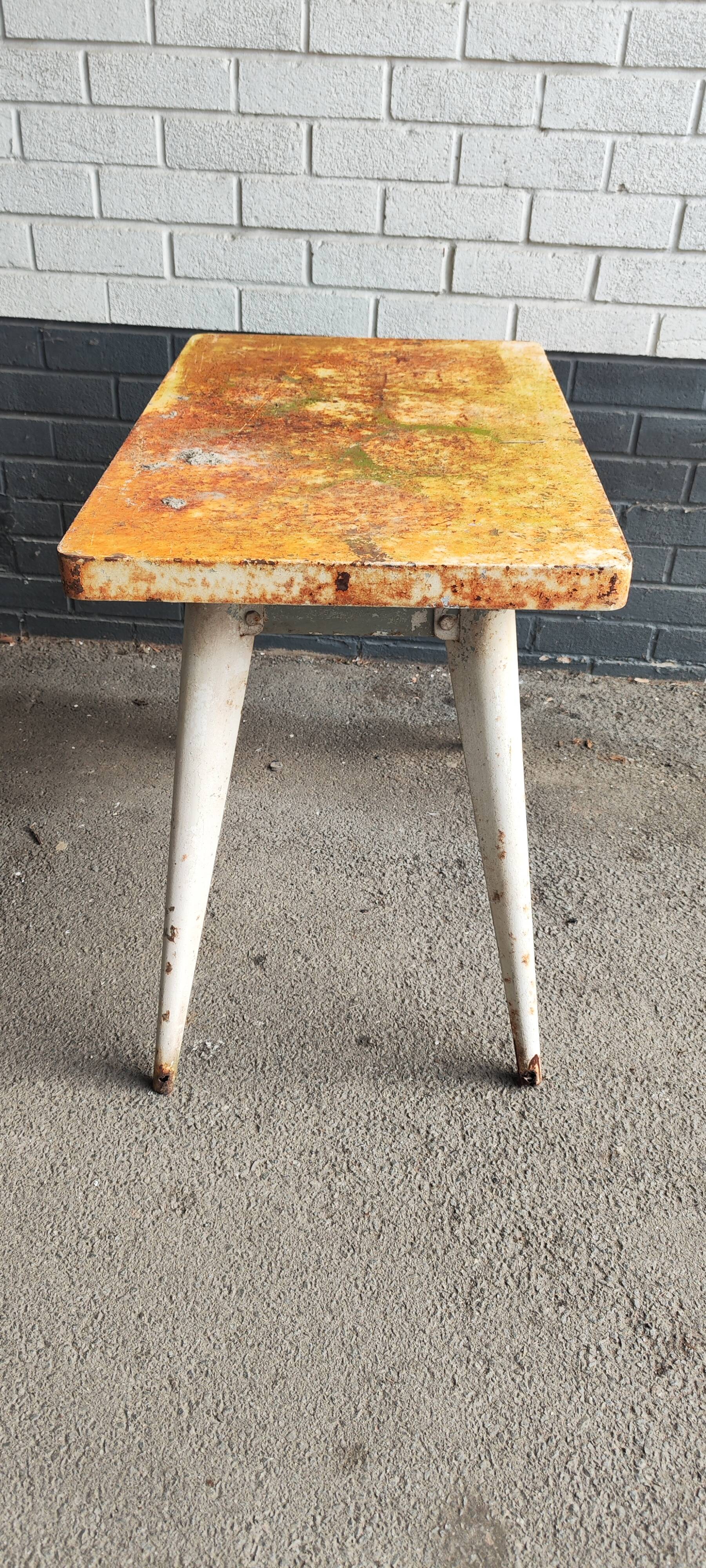 Vintage small Tolix table for console or pedestal table, 89x51 cm
