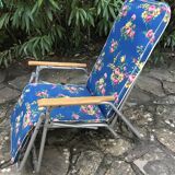 Vintage sunbed lounger