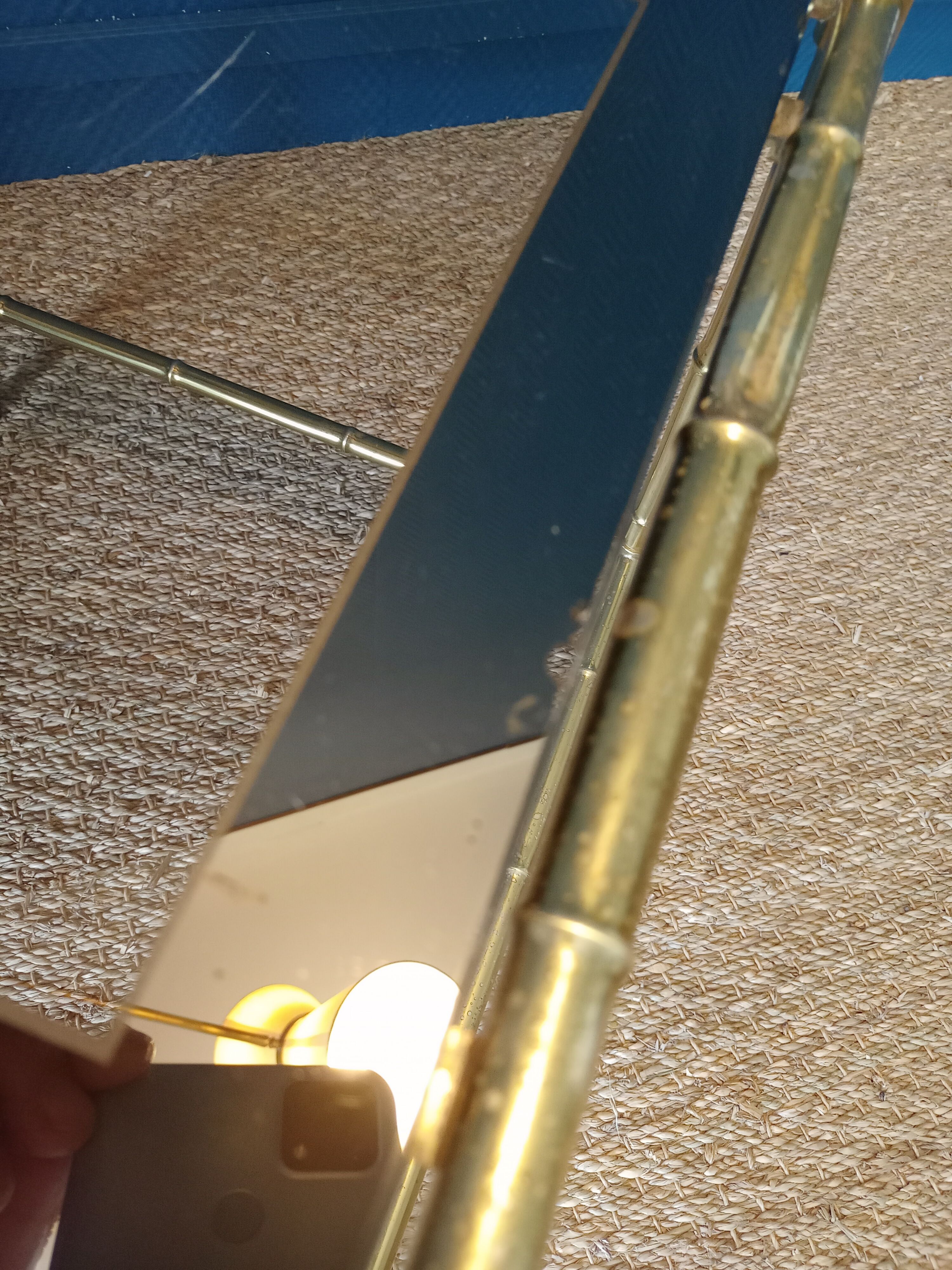 "bamboo" sofa end made of brass